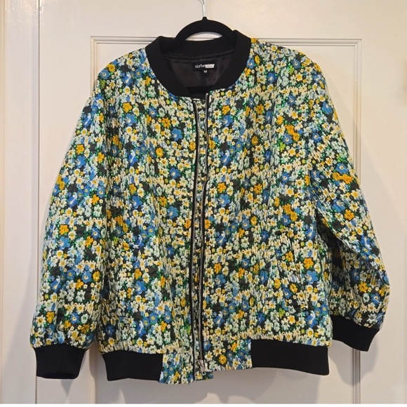 Sister Jane Floral Bomber Jacket Medium - Picture 2 of 3